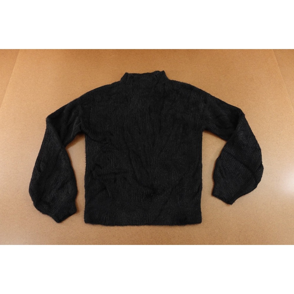 Gap Womens Size XS Black Eyelash Knit Mock Neck Pullover Sweater NWT